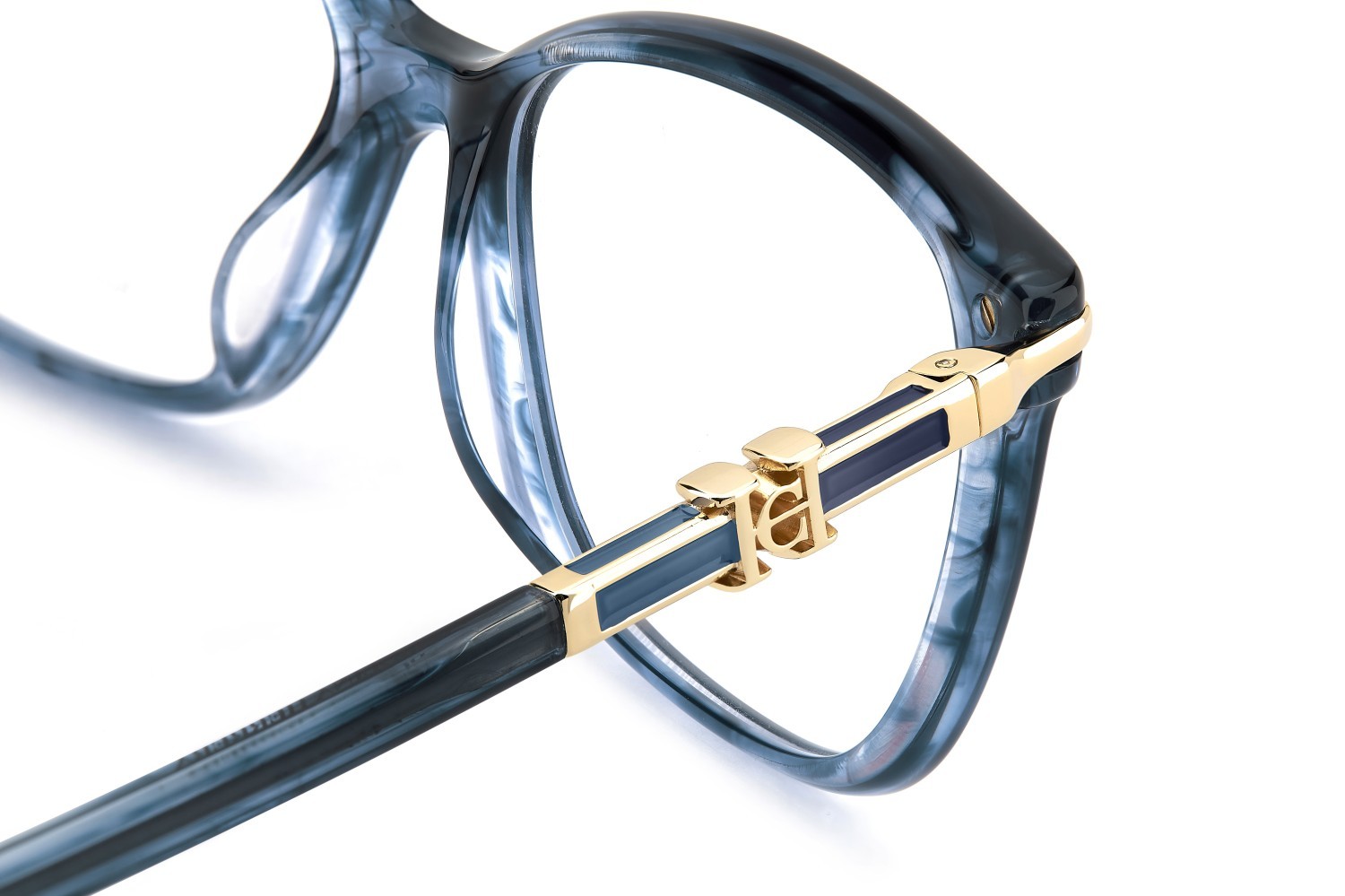 Brillen Carolina Herrera Her 0381/G 111817 38I farbe blue horn form rechteckig 
