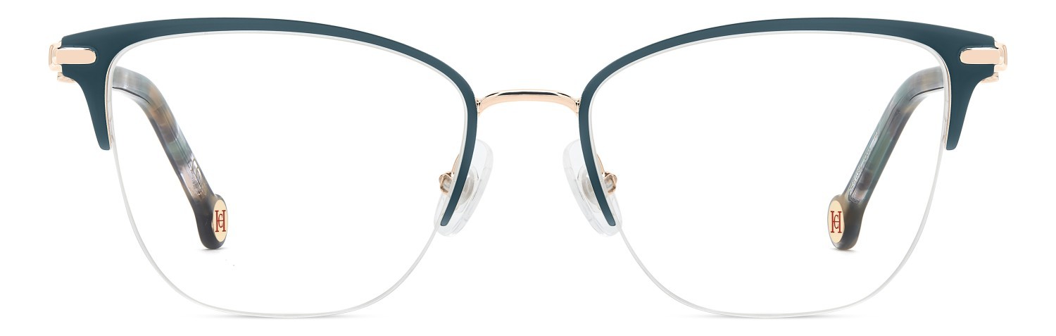 Occhiali da vista Carolina Herrera Her 0384 111818 OGA colore gold teal forma cat eye 
