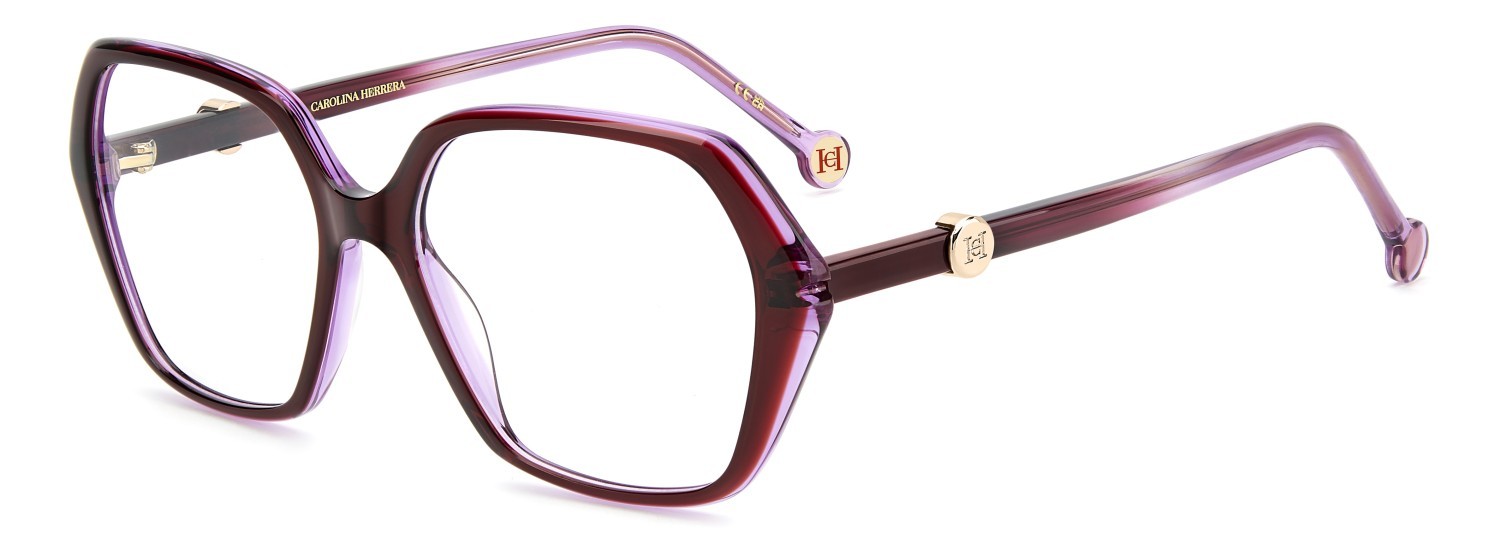 Occhiali da vista Carolina Herrera Her 0388 111838 QB5 colore burgundy violet forma quadrato 