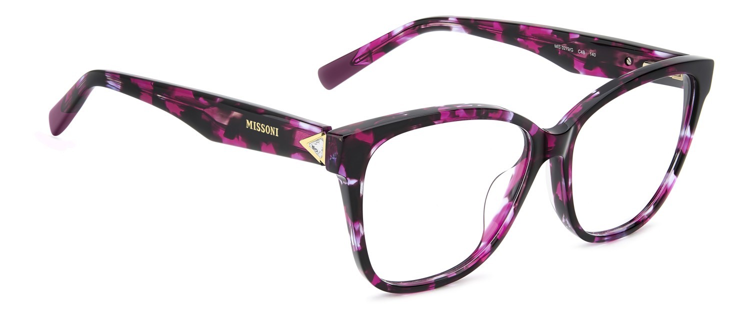 Occhiali da vista Missoni Mis 0279/G 111845 C4B colore havana fuchsia forma cat eye 