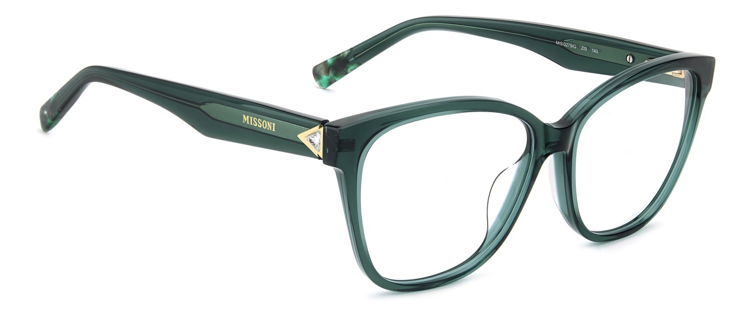 Occhiali da vista Missoni Mis 0279/G 111845 ZI9 colore teal forma cat eye 