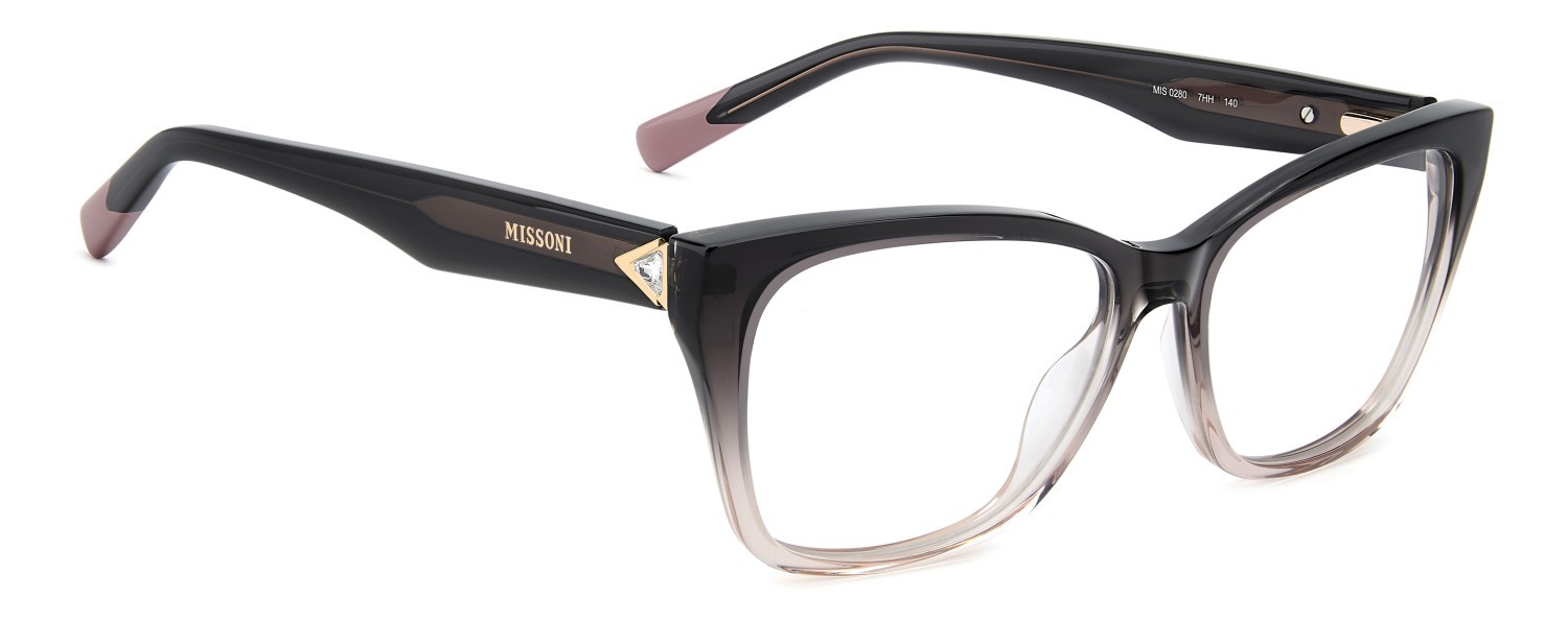 Brillen Missoni Mis 0280 111846 7HH farbe grey pink form cat-eye 