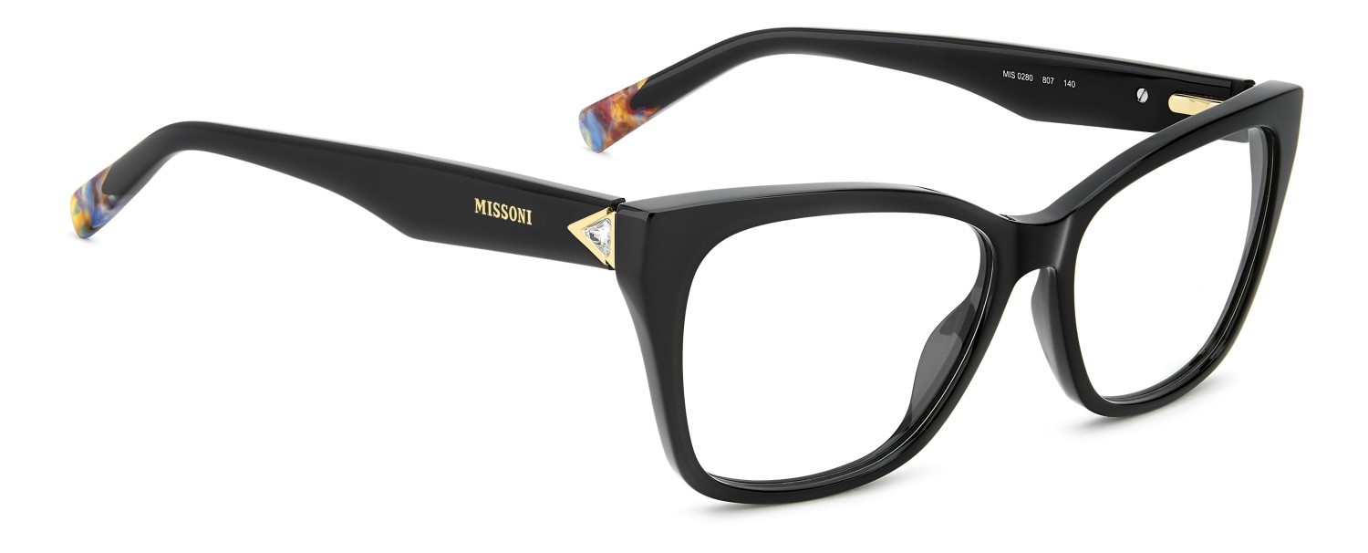 Brillen Missoni Mis 0280 111846 807 farbe black form cat-eye 