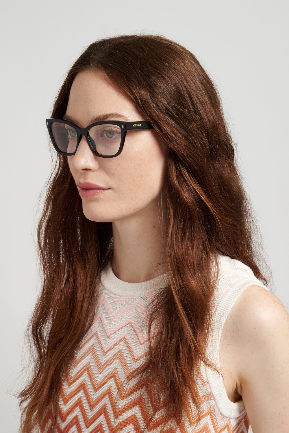 Eyeglasses Missoni Mis 0282 111847 807 color black shape cat eye 