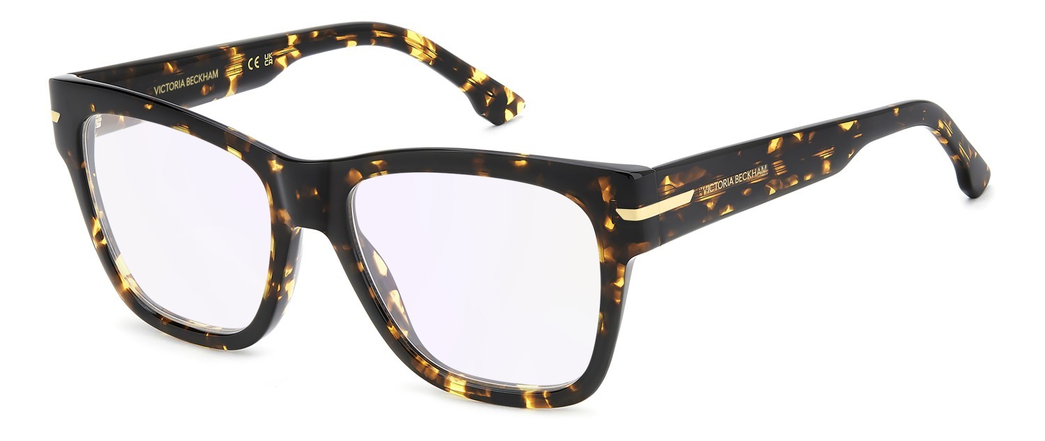 Eyeglasses Victoria Beckham Vb 7013 111857 086 color havana shape square lenses violet mirror