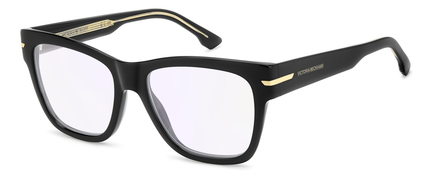Eyeglasses Victoria Beckham Vb 7013 111857 807 color black shape square lenses violet mirror