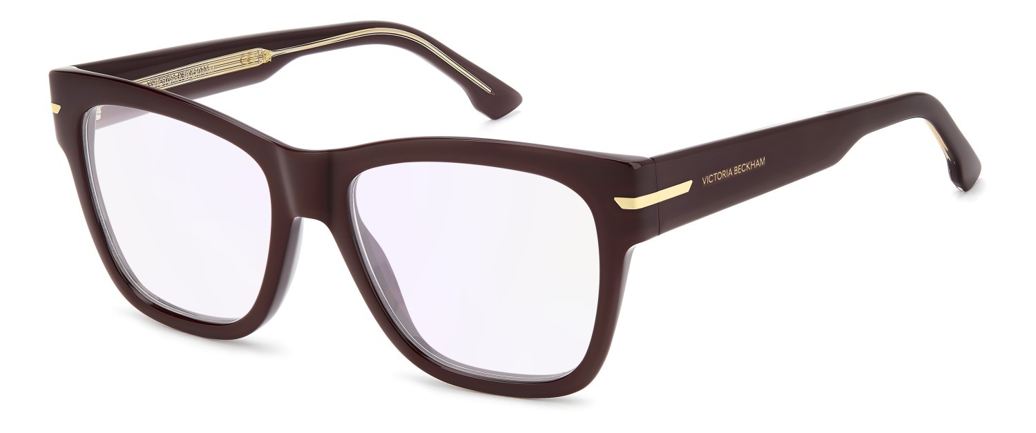 Eyeglasses Victoria Beckham Vb 7013 111857 LHF color burgundy 2 shape square lenses violet mirror