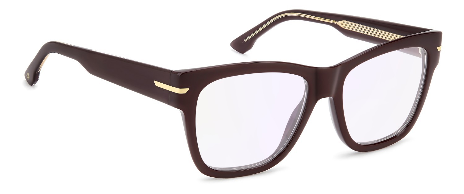 Eyeglasses Victoria Beckham Vb 7013 111857 LHF color burgundy 2 shape square lenses violet mirror