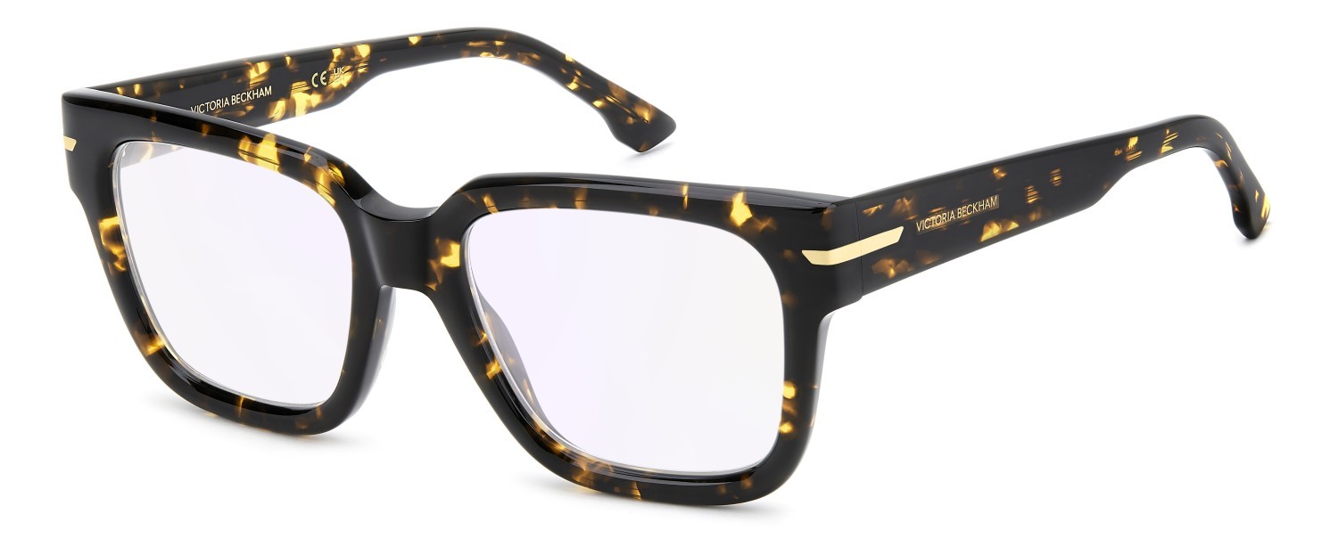 Eyeglasses Victoria Beckham Vb 7011 111858 086 color havana shape square lenses violet mirror