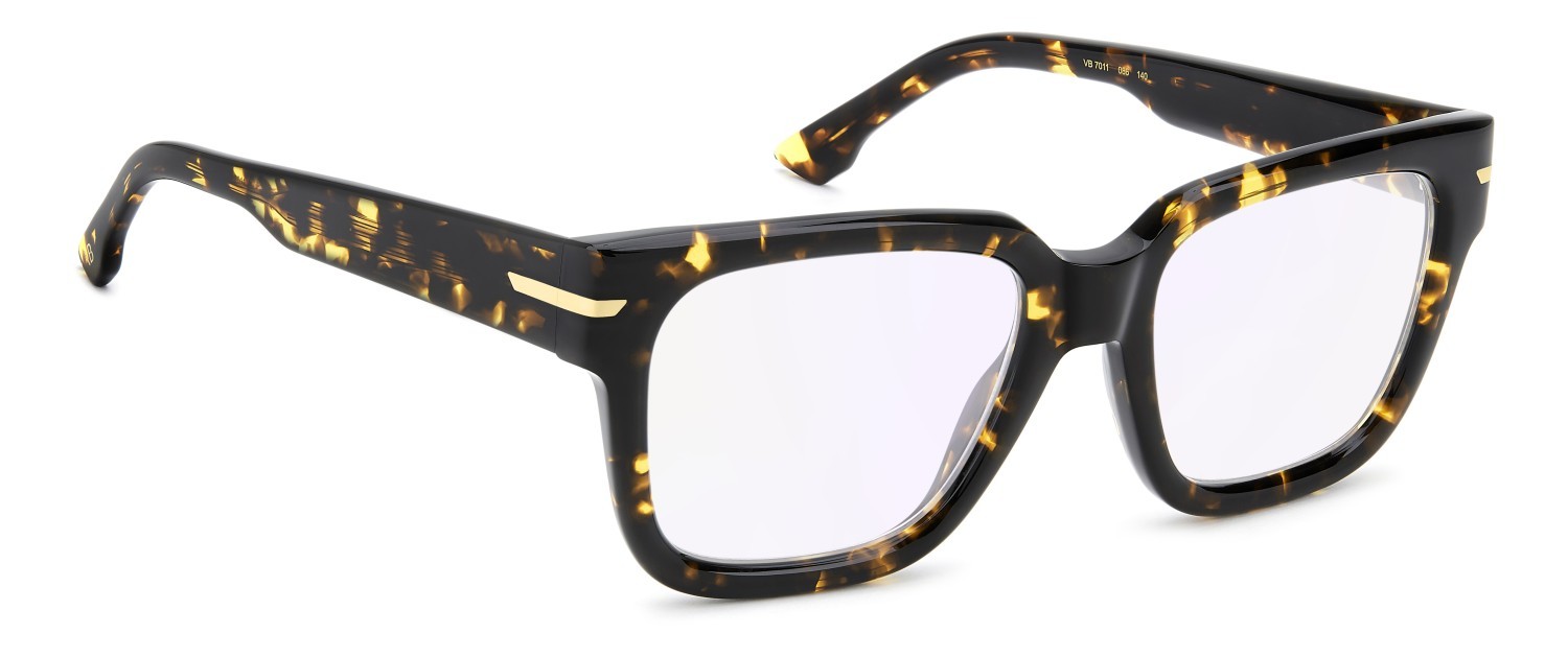 Eyeglasses Victoria Beckham Vb 7011 111858 086 color havana shape square lenses violet mirror