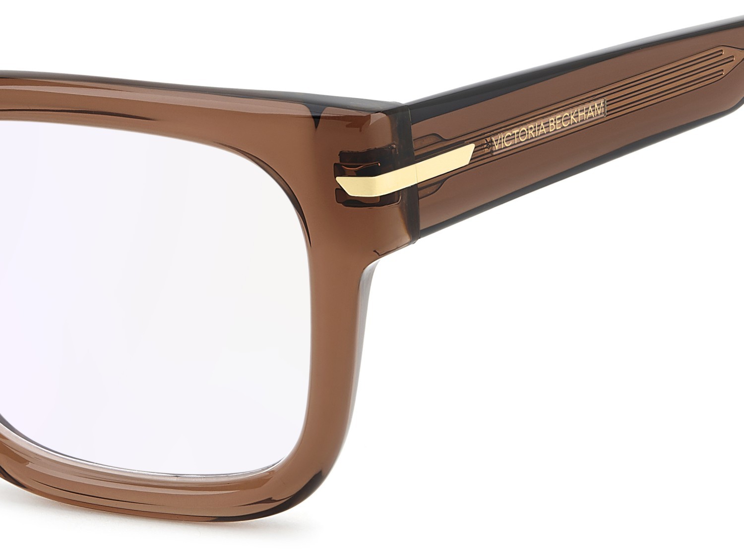 Eyeglasses Victoria Beckham Vb 7011 111858 09Q color brown shape square lenses violet mirror