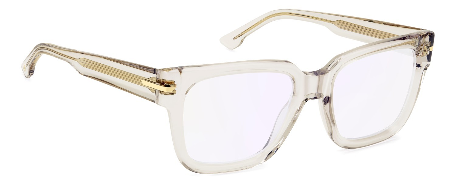 Eyeglasses Victoria Beckham Vb 7011 111858 2T3 color crystal beige shape square lenses violet mirror