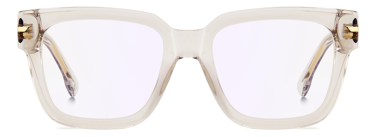 Eyeglasses Victoria Beckham Vb 7011 111858 2T3 color crystal beige shape square lenses violet mirror