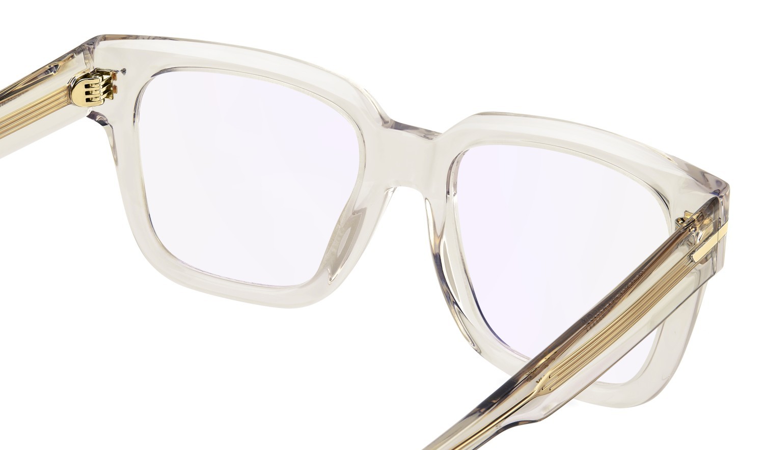 Eyeglasses Victoria Beckham Vb 7011 111858 2T3 color crystal beige shape square lenses violet mirror