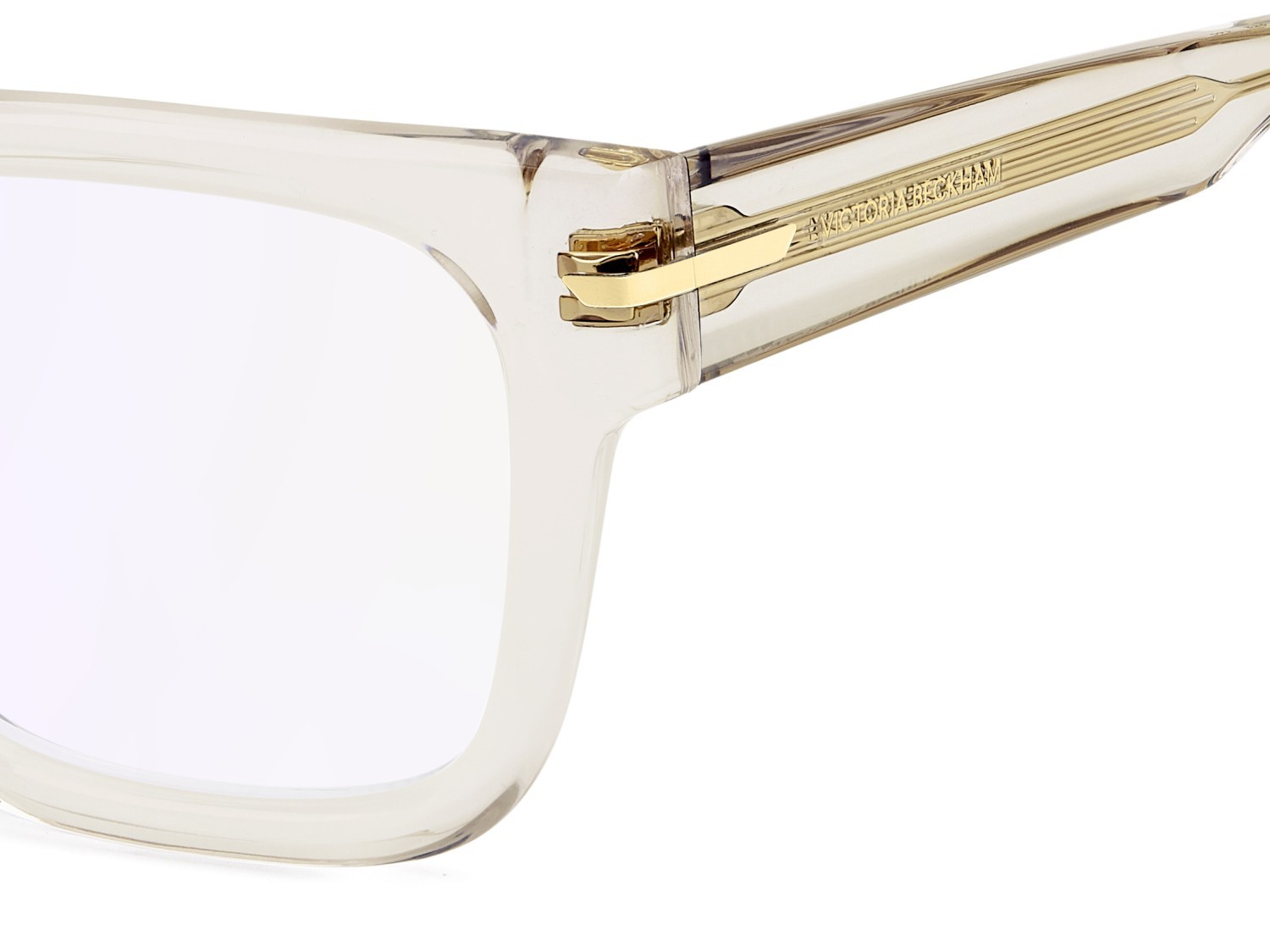 Eyeglasses Victoria Beckham Vb 7011 111858 2T3 color crystal beige shape square lenses violet mirror