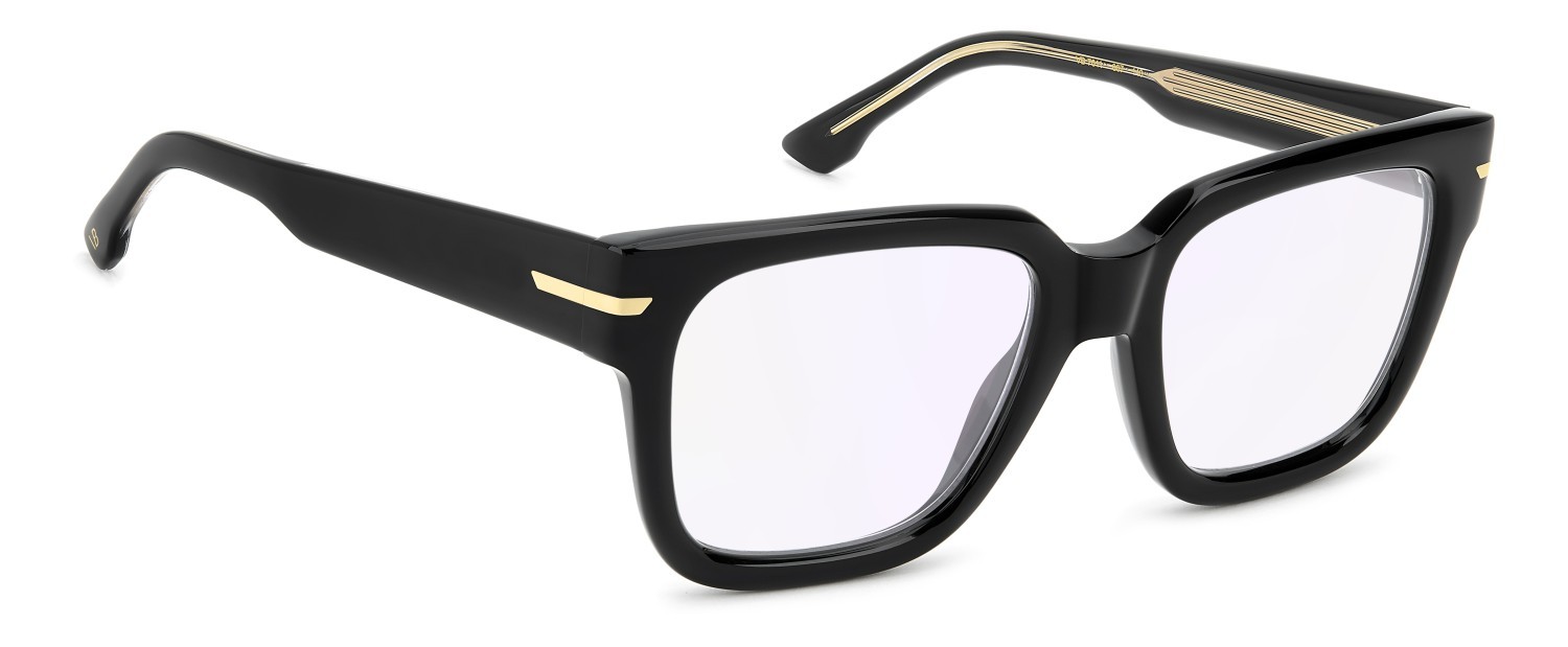 Eyeglasses Victoria Beckham Vb 7011 111858 807 color black shape square lenses violet mirror