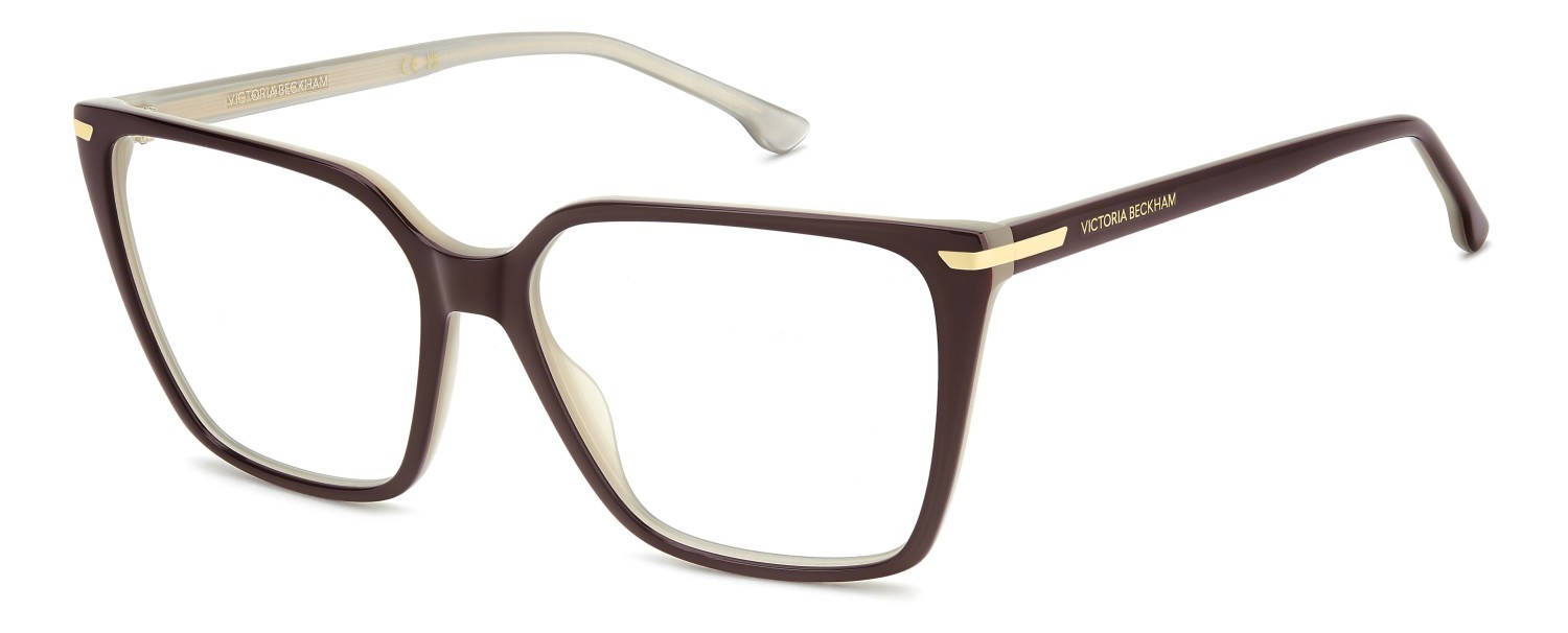 Occhiali da vista Victoria Beckham Vb 1014 111860 1S8 colore burgundy pearl beige forma quadrato 