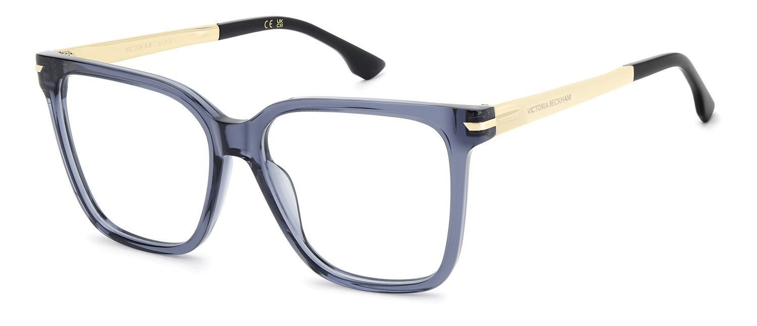 Eyeglasses Victoria Beckham Vb 1009 111863 YRQ color blue beige shape square 
