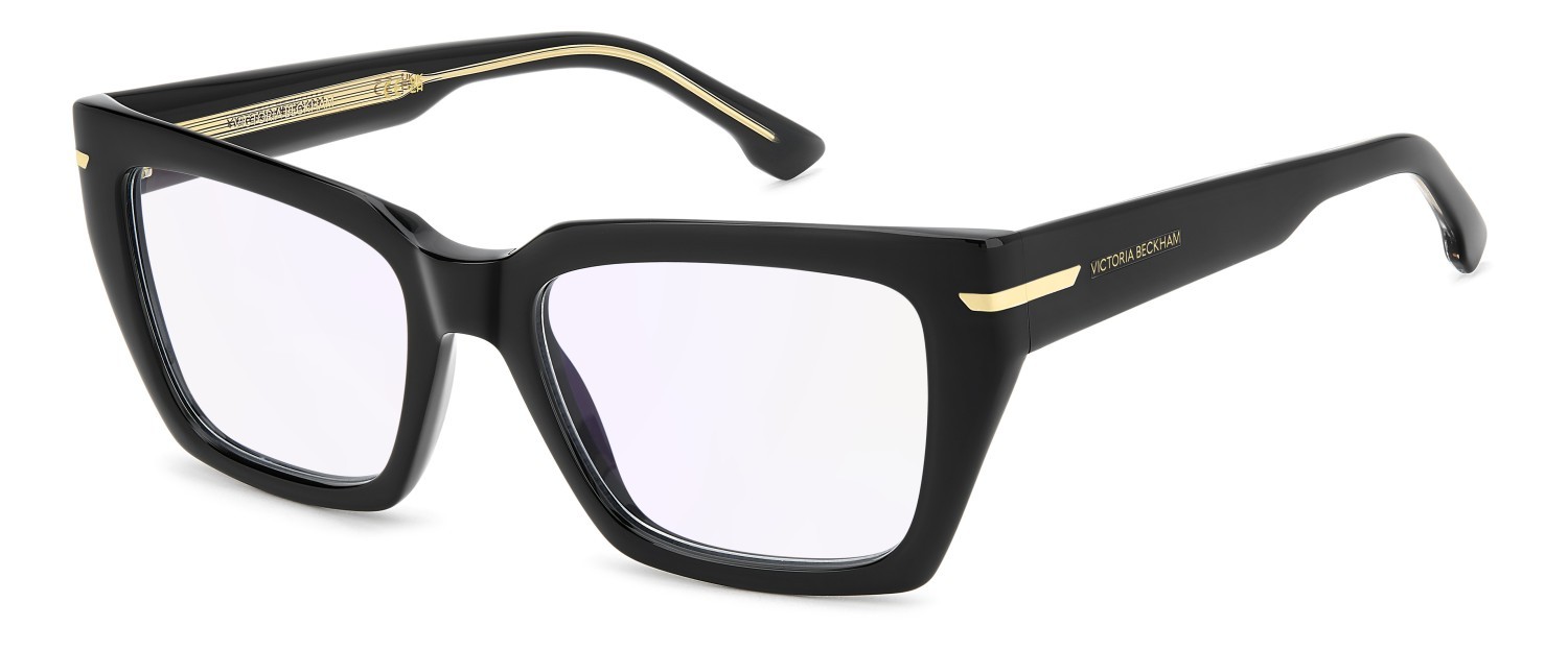 Eyeglasses Victoria Beckham Vb 7014 111864 807 color black shape butterfly lenses violet mirror