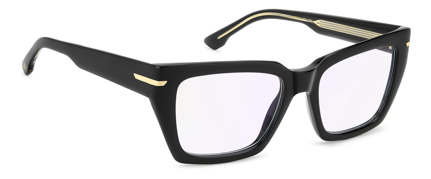 Eyeglasses Victoria Beckham Vb 7014 111864 807 color black shape butterfly lenses violet mirror