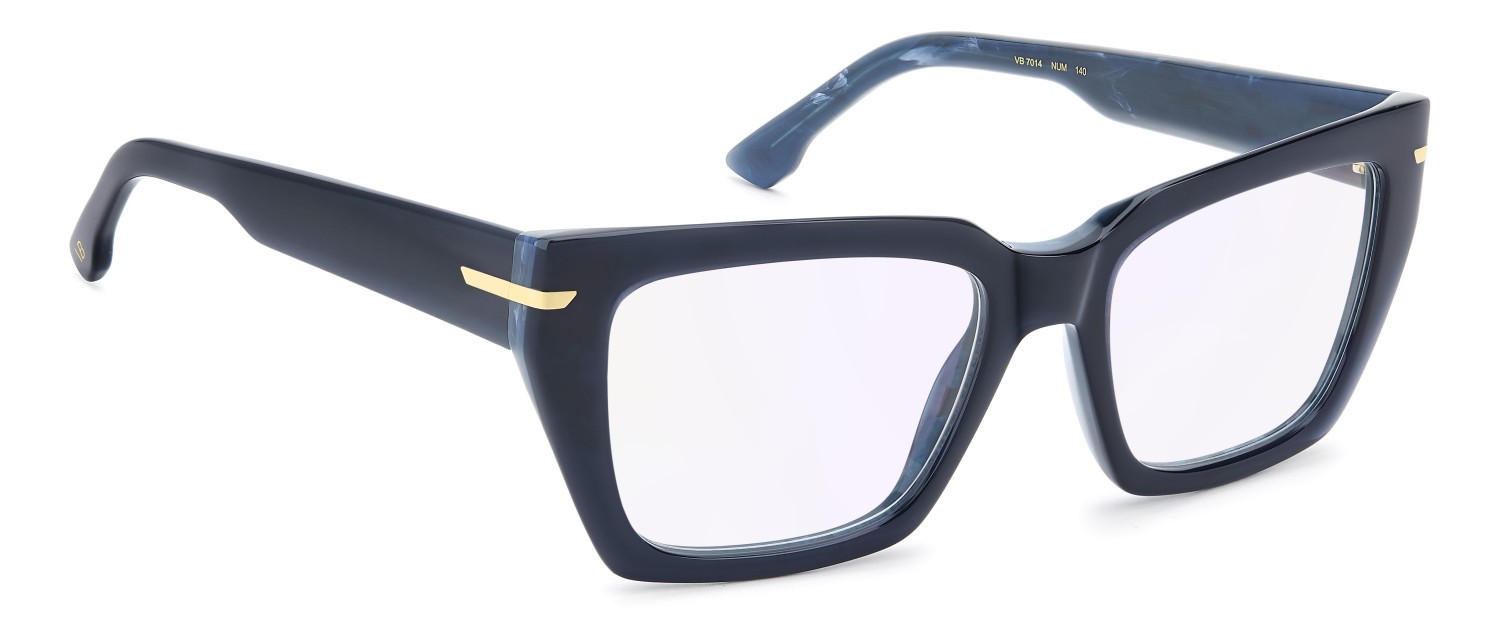 Occhiali da vista Victoria Beckham Vb 7014 111864 NUM colore marble blue forma farfalla lenti violet mirror