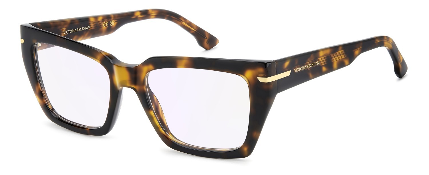 Eyeglasses Victoria Beckham Vb 7014 111864 WR9 color brown havana shape butterfly lenses violet mirror