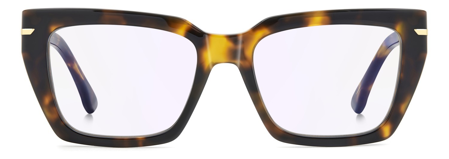 Eyeglasses Victoria Beckham Vb 7014 111864 WR9 color brown havana shape butterfly lenses violet mirror