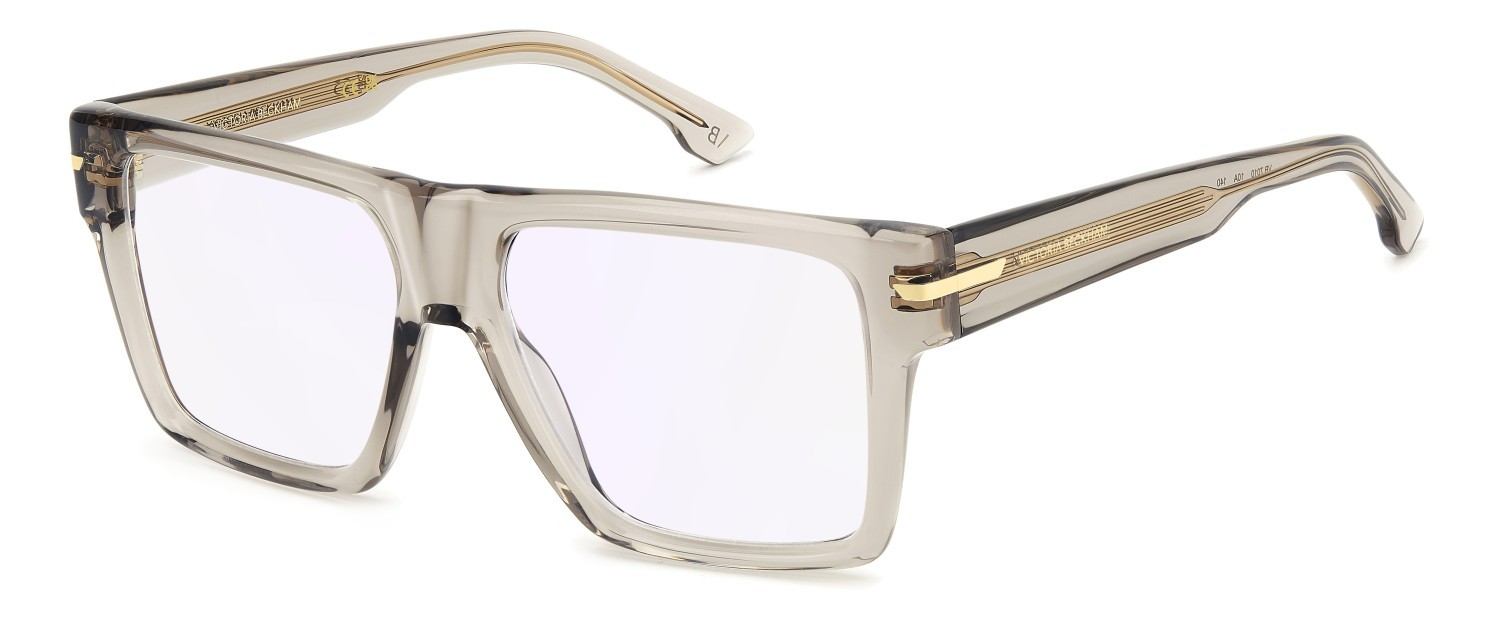 Eyeglasses Victoria Beckham Vb 7010 111865 10A color beige shape rectangle lenses violet mirror