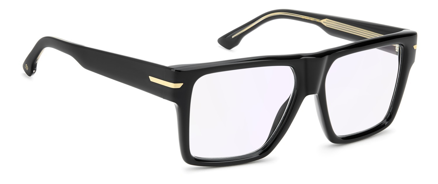 Eyeglasses Victoria Beckham Vb 7010 111865 807 color black shape rectangle lenses violet mirror