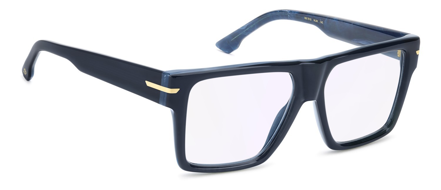 Eyeglasses Victoria Beckham Vb 7010 111865 NUM color marble blue shape rectangle lenses violet mirror