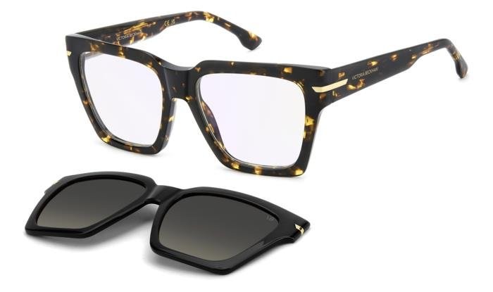 Eyeglasses Victoria Beckham Vb 7009/C 111866 086 color havana shape rectangle lenses green shaded polarized