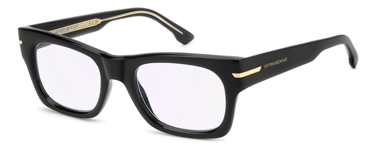 Eyeglasses Victoria Beckham Vb 7012 111868 807 color black shape rectangle lenses violet mirror