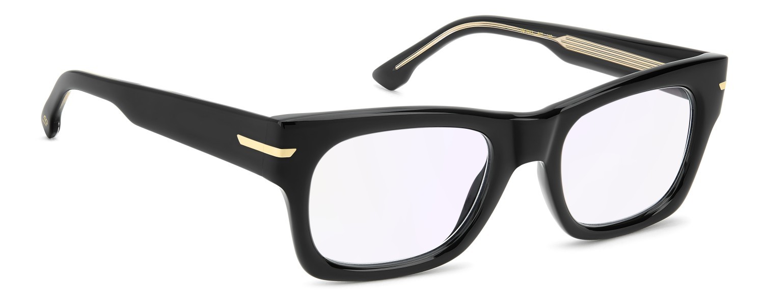 Eyeglasses Victoria Beckham Vb 7012 111868 807 color black shape rectangle lenses violet mirror