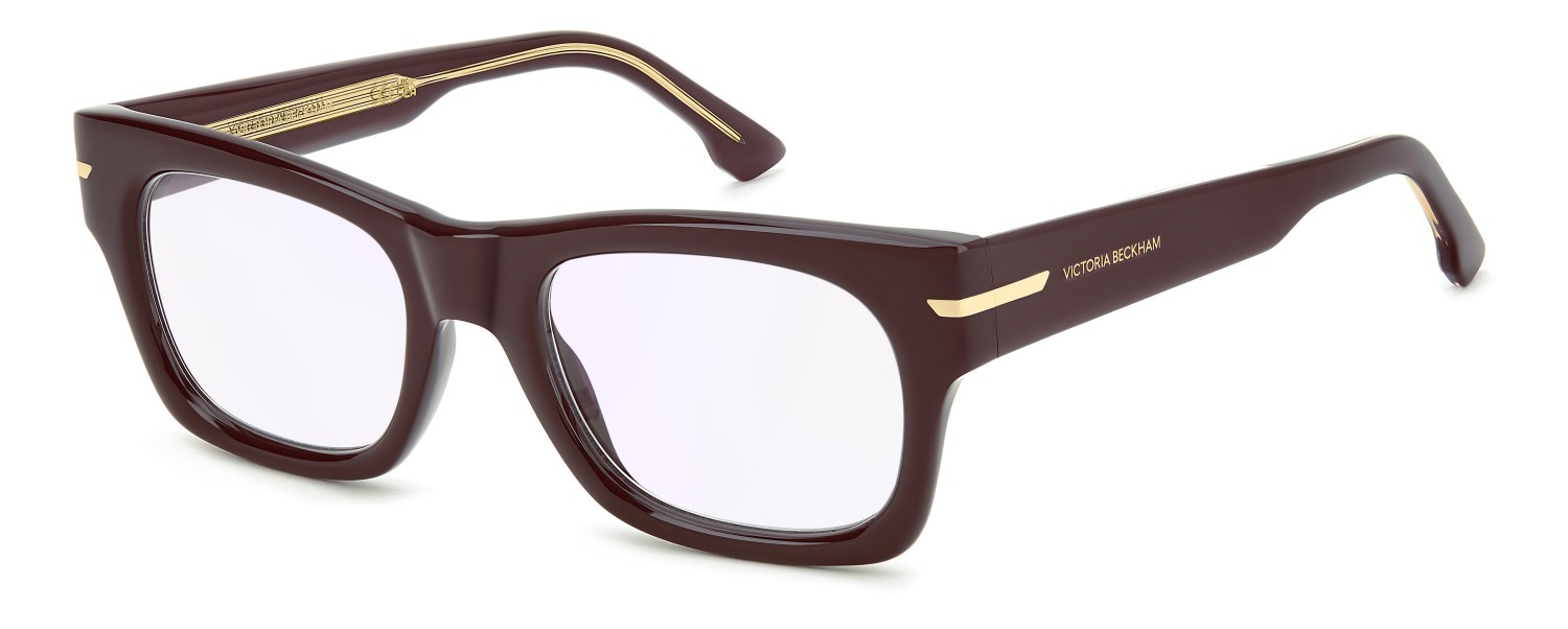 Eyeglasses Victoria Beckham Vb 7012 111868 LHF color burgundy 2 shape rectangle lenses violet mirror
