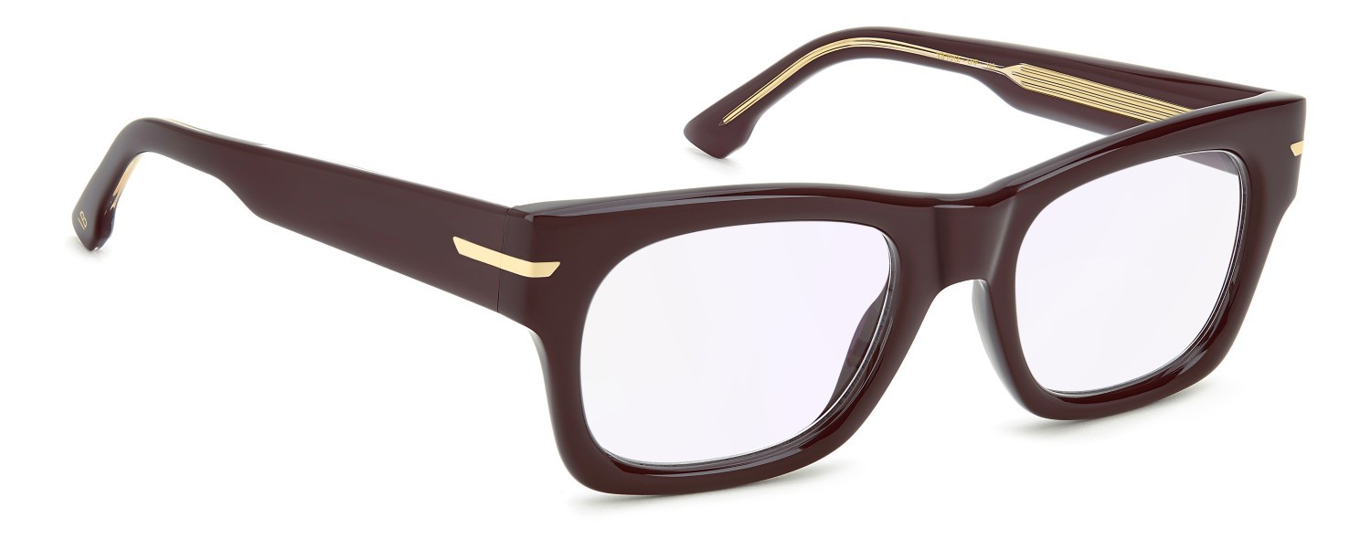 Eyeglasses Victoria Beckham Vb 7012 111868 LHF color burgundy 2 shape rectangle lenses violet mirror