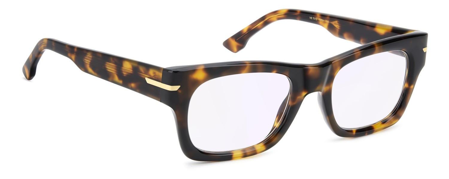 Eyeglasses Victoria Beckham Vb 7012 111868 WR9 color brown havana shape rectangle lenses violet mirror