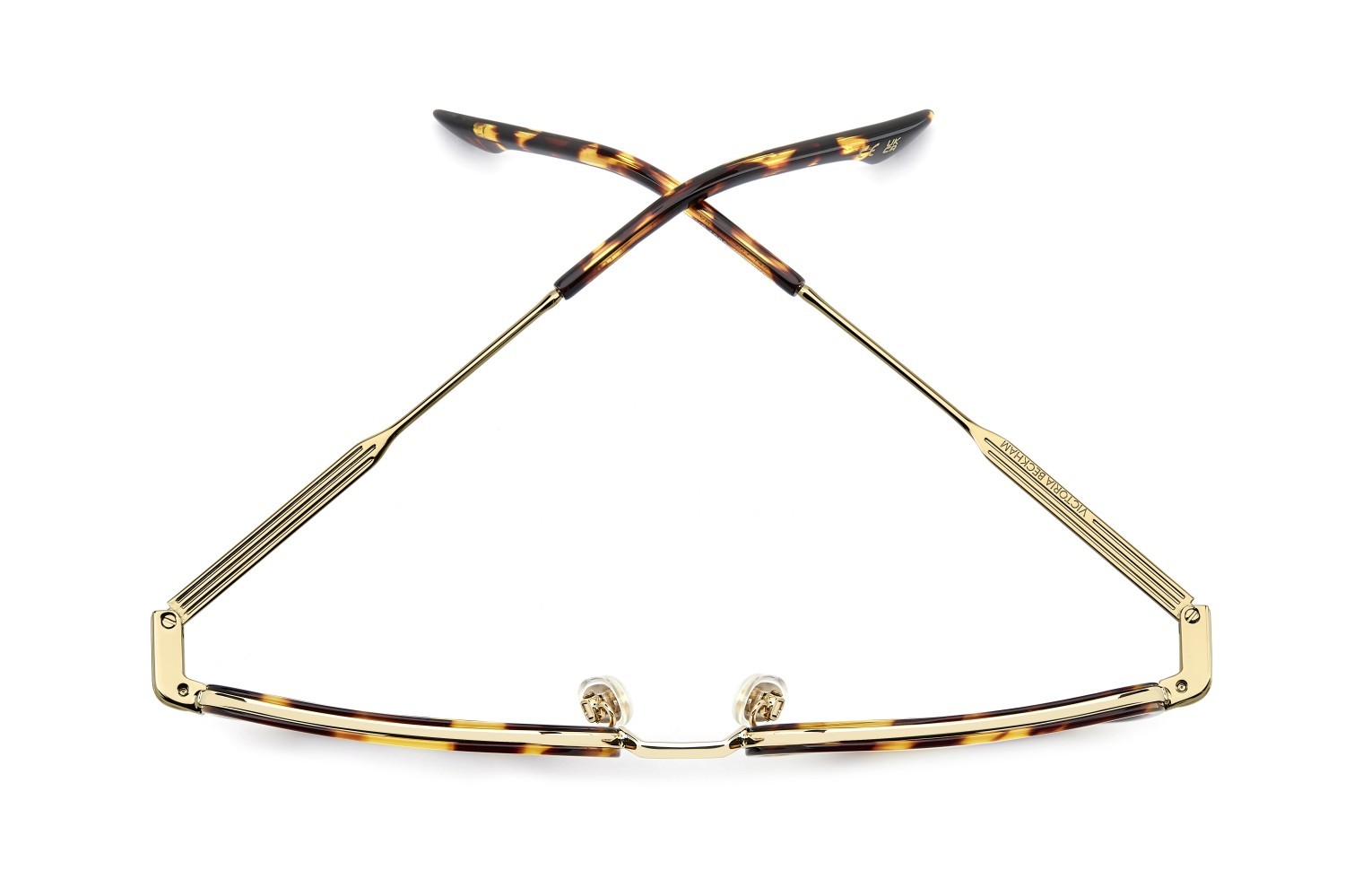 Eyeglasses Victoria Beckham Vb 1006 111870 06J color gold havana shape rectangle 