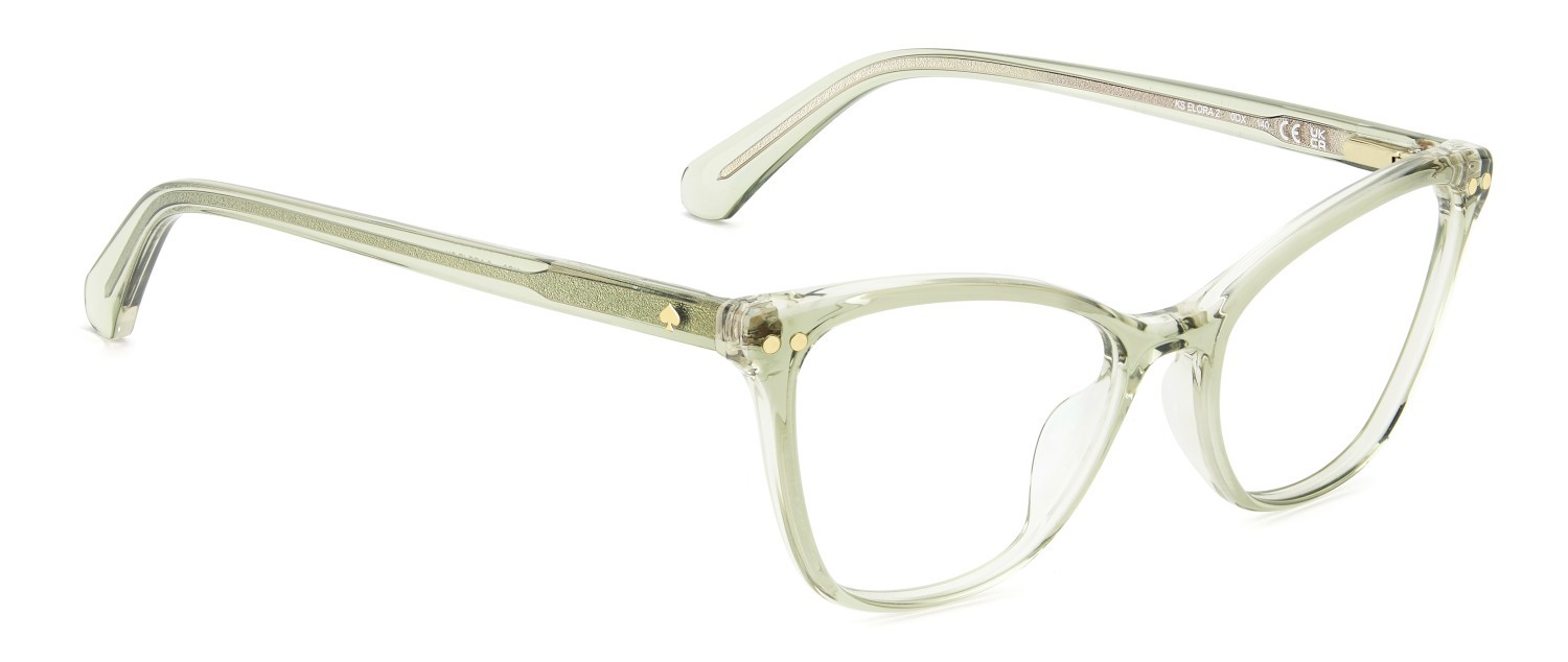 Occhiali da vista Kate Spade Ks Elora 2 111894 0OX colore crystal green forma cat eye 