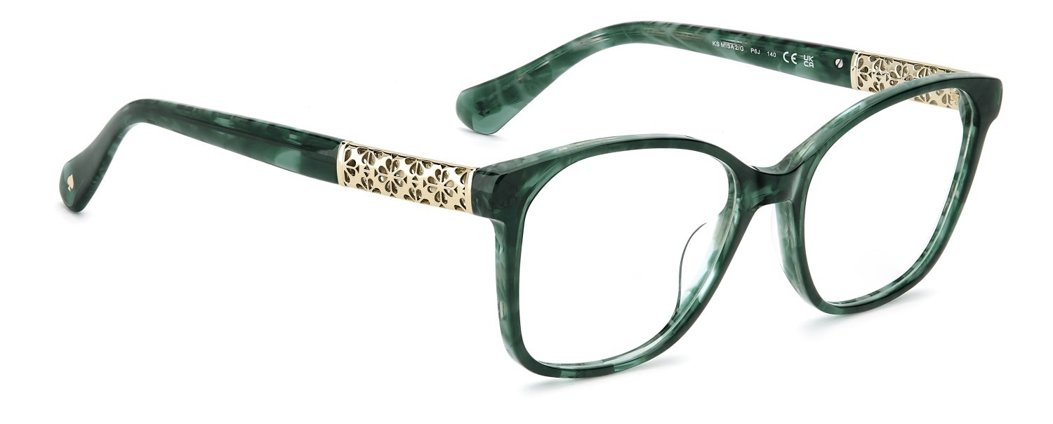 Eyeglasses Kate Spade Ks Misa 2/G 111900 P6J color green turquoise havana shape square 