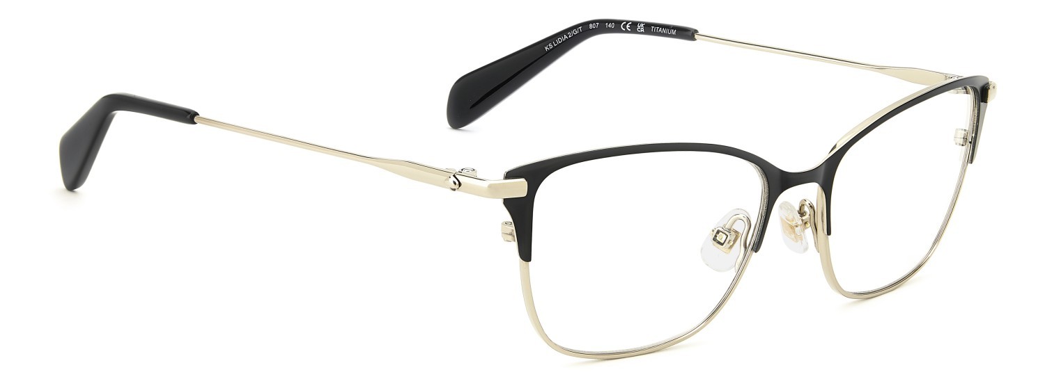 Occhiali da vista Kate Spade Ks Lidia 2/G 111904 807 colore black forma rettangolare 
