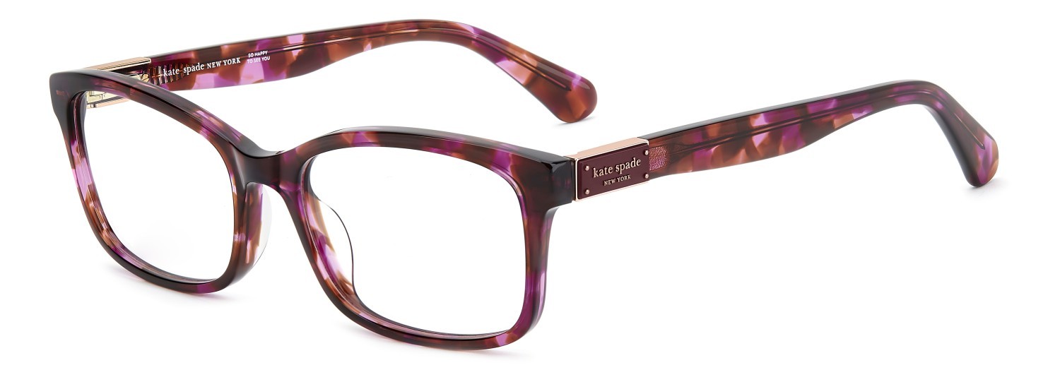 Eyeglasses Kate Spade Ks Lucyann 4/G 112407 HT8 color pink havana shape rectangle 