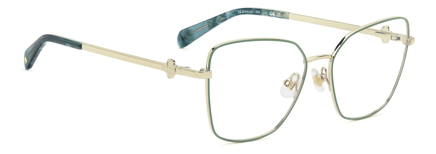 Occhiali da vista Kate Spade Ks Zenia 2/G 112413 PEF colore gold green forma quadrato 
