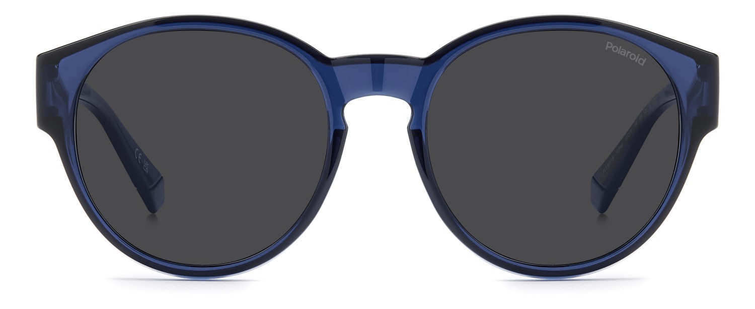 Sunglasses Polaroid Pld 9017/S 200008 PJP M9 color blue shape round lenses grey polarized