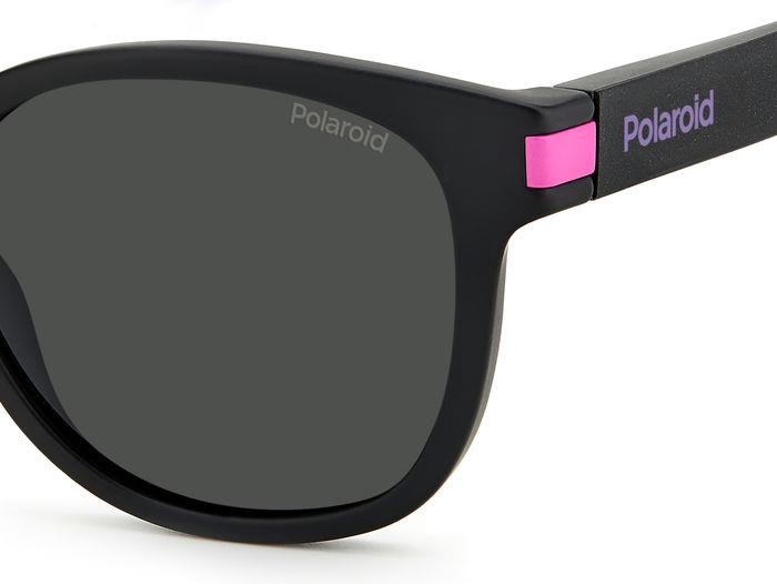 Sunglasses Polaroid PLD 2129/S 200010 (N6T M9) color matte black pink shape round lenses grey polarized
