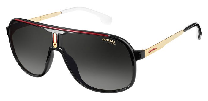Occhiali da sole Carrera CARRERA 1007/S 200387 (807 9O) colore black forma rettangolare lenti dark grey shaded