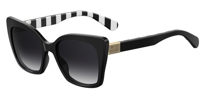 Sunglasses Moschino Love MOL000/S 201113 (807 9O) color black shape rectangle lenses dark grey shaded