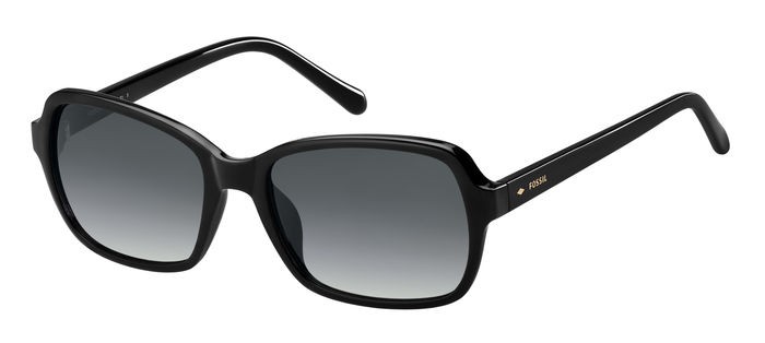 Sunglasses Fossil FOS 3095/S 202405 (807 9O) color black shape round lenses dark grey shaded