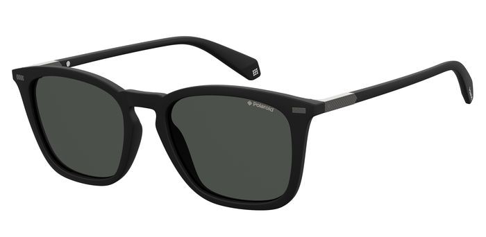 Sunglasses Polaroid PLD 2085/S 202461 (003 M9) color matte black shape square lenses grey polarized