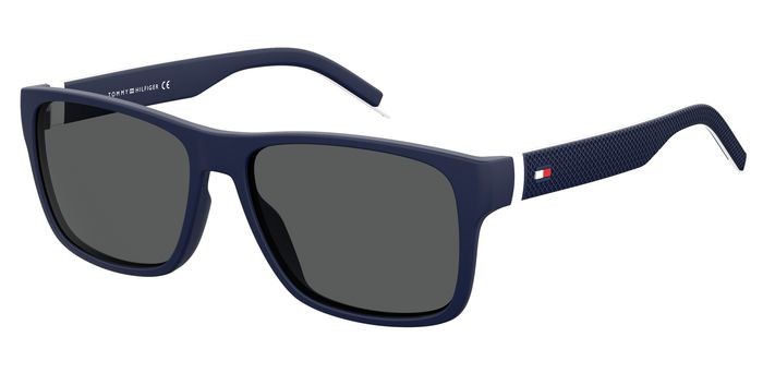 Sunglasses Tommy Hilfiger TH 1718/S 202797 (0JU IR) color blue white shape rectangle lenses grey