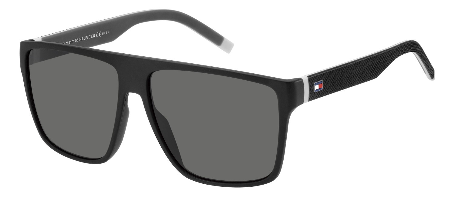 Sonnenbrillen Tommy Hilfiger Th 1717/S 202799 (08A M9) farbe black grey form rechteckig gläser grey polarized
